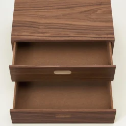 Demi Bloc‐tiroir en noyer ‐ 2 tiroirs horizontaux (Dont Eco‐part. 0,82 €)