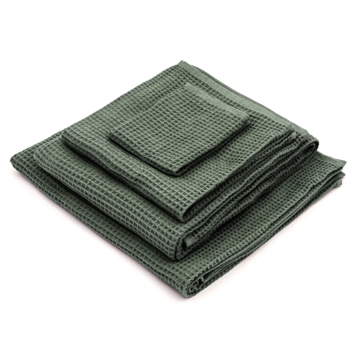Drap de bain gaufré en velours de coton bio