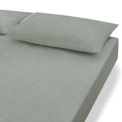 Drap housse en coton délavé ‐ 140 x 200 x 18‐28 cm