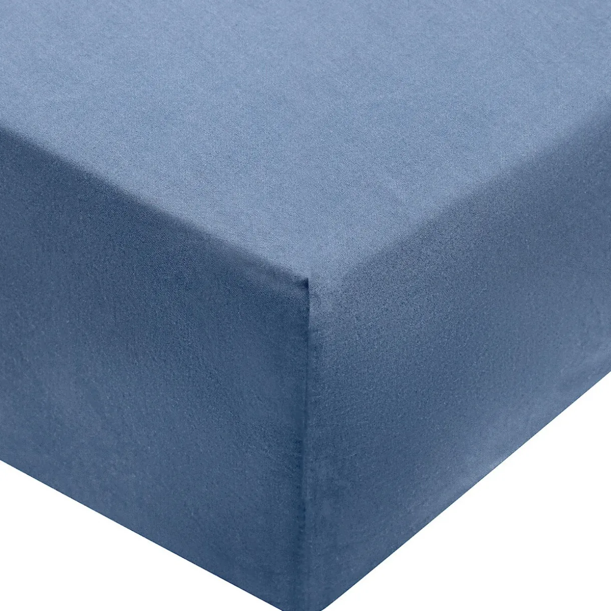 Drap housse en coton délavé ‐ 160 x 200 x 18‐28 cm