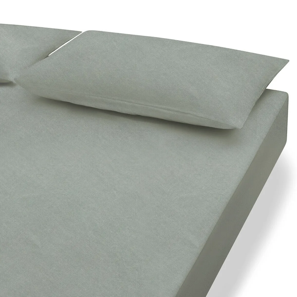 Drap housse en coton délavé ‐ 160 x 200 x 18‐28 cm