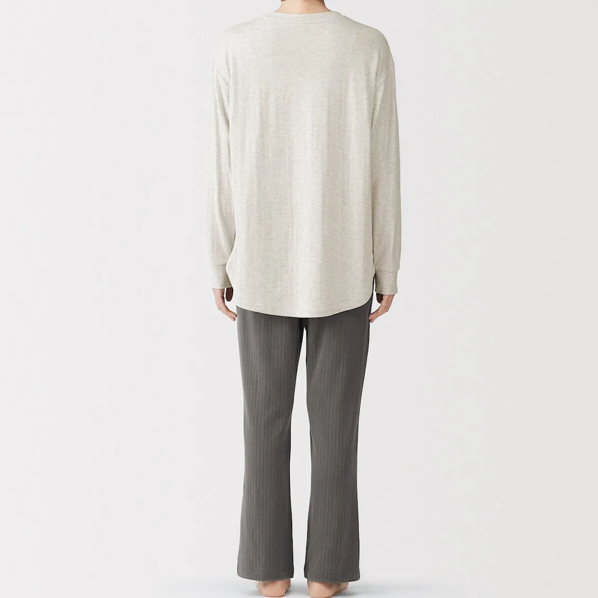 Ensemble de vêtements d'intérieur à manches longues en mélange de lyocell pour femme