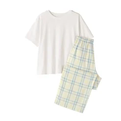 Ensemble d'intérieur avec pantalon en double gaze pour femme