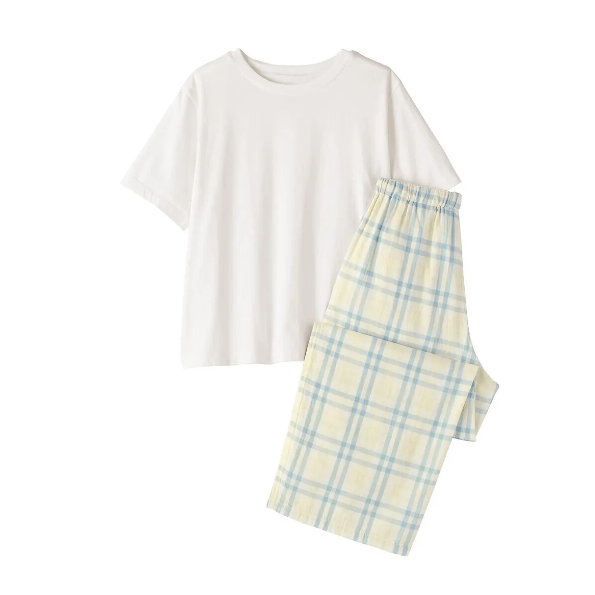 Ensemble d'intérieur avec pantalon en double gaze pour femme