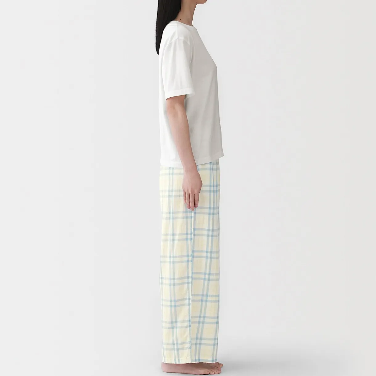 Ensemble d'intérieur avec pantalon en double gaze pour femme