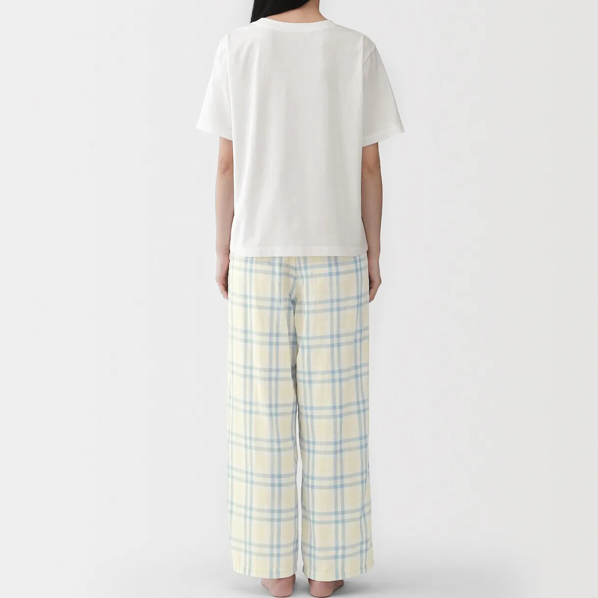 Ensemble d'intérieur avec pantalon en double gaze pour femme