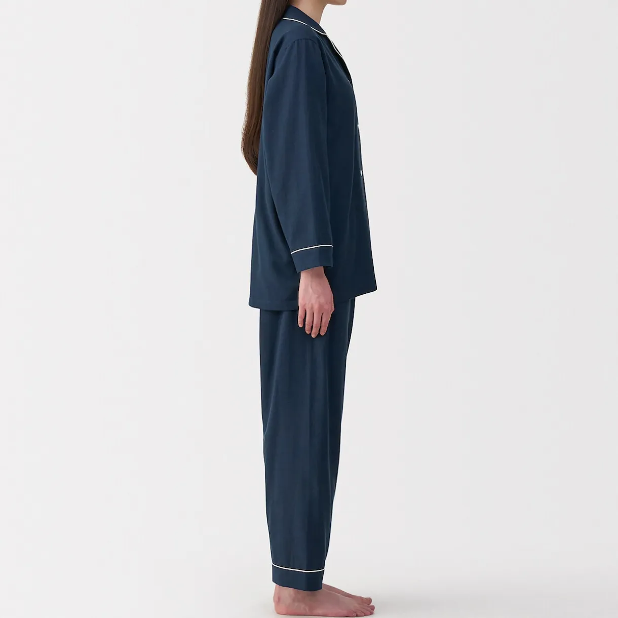 Ensemble pyjama à manches longues en gaze double pour femme