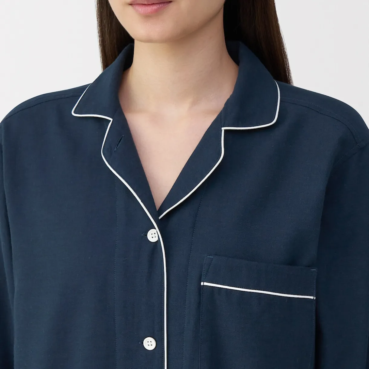 Ensemble pyjama à manches longues en gaze double pour femme