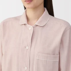 Ensemble pyjama à manches longues en gaze double pour femme