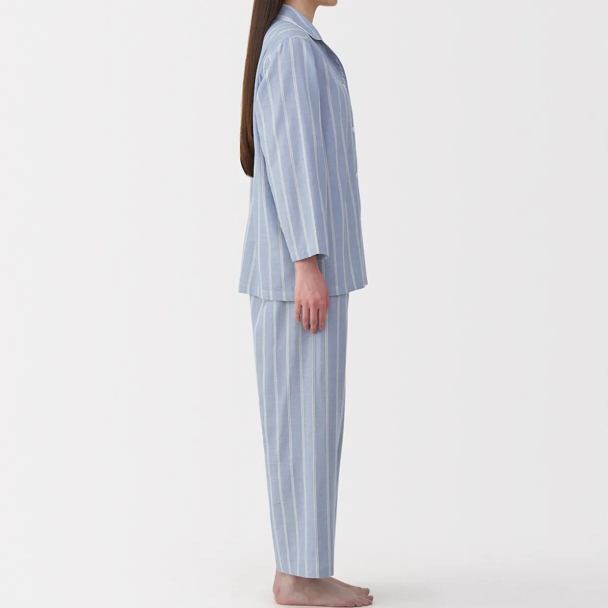 Ensemble pyjama à manches longues en gaze double pour femme