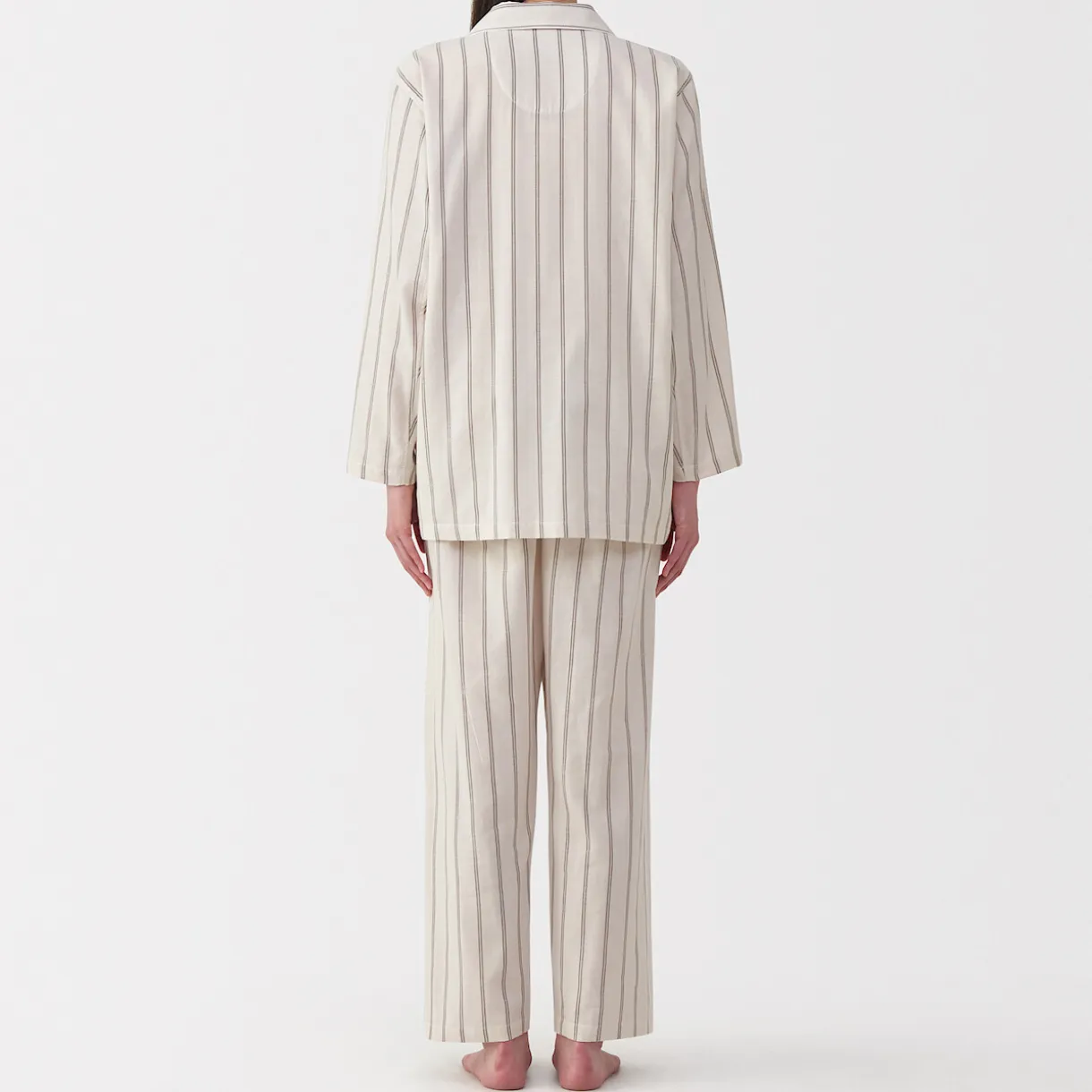 Ensemble pyjama à manches longues en gaze double pour femme