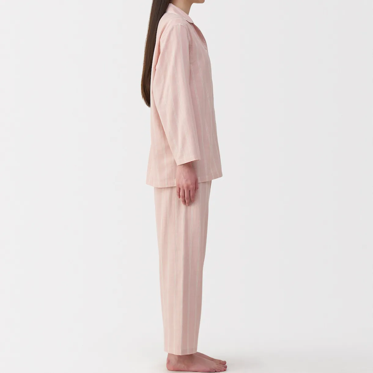 Ensemble pyjama à manches longues en gaze double pour femme