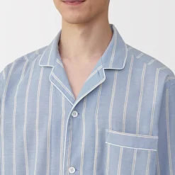 Ensemble pyjama à manches longues en gaze double pour homme