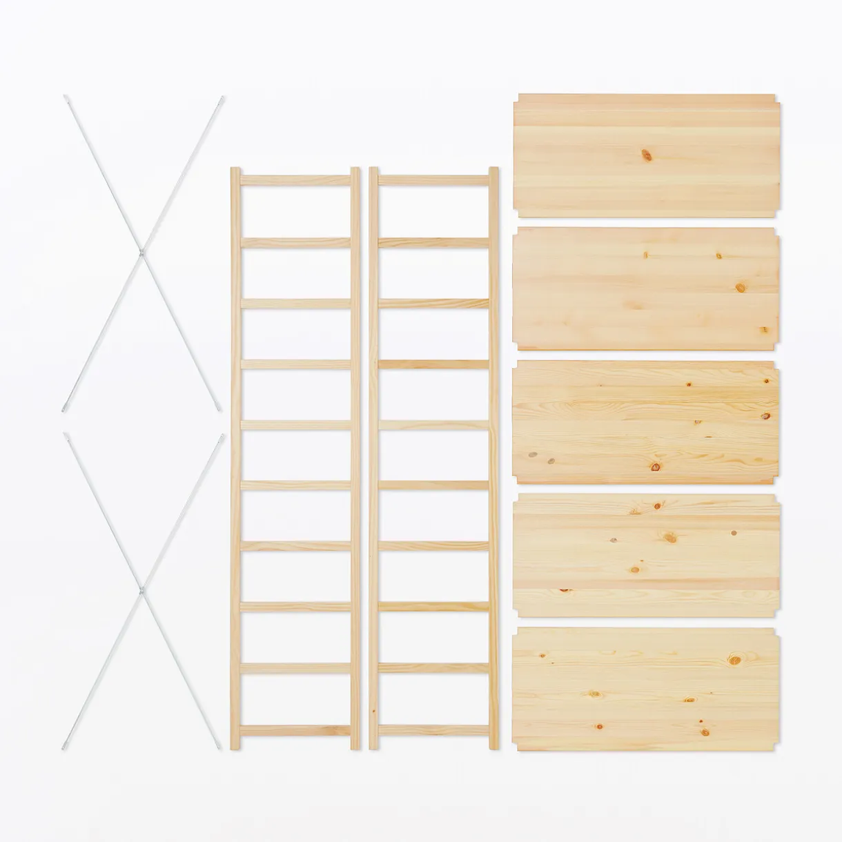Etagère en pin large ‐ 5 niveaux