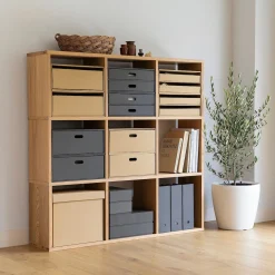 Etagère étroite en chêne ‐ 3 niveaux (Dont Eco‐part. 1,80 €)