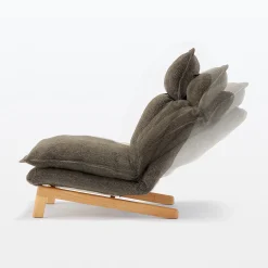 Fauteuil inclinable à dossier haut – Marron