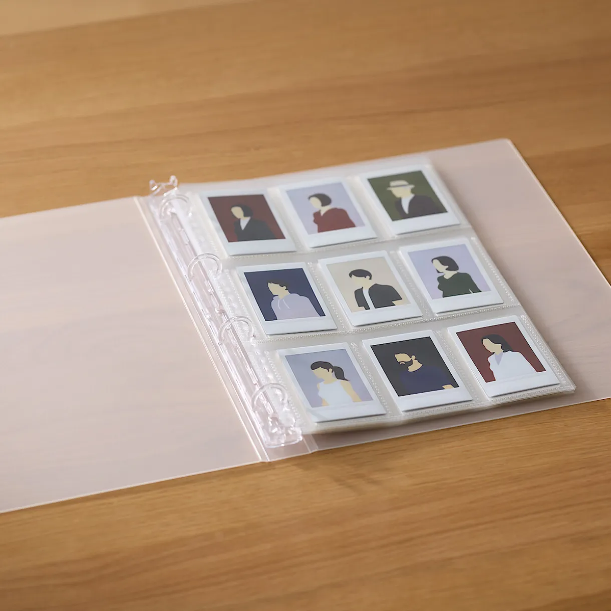 Feuilles porte‐photo de recharge pour format A4 large ‐ 9 pochettes, format photo instantanée