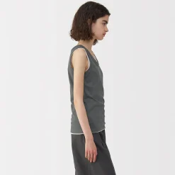 Gilet en lin et coton pour femme