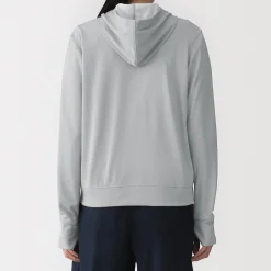 Haut à capuche et fermeture éclair Quick Dry pour femme