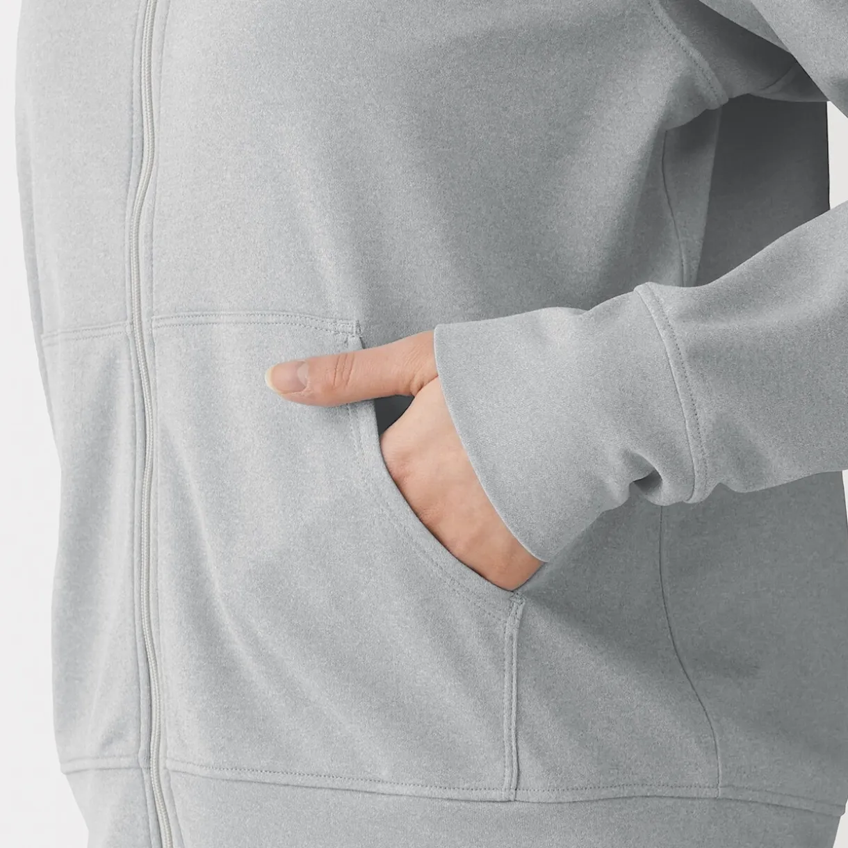 Haut à capuche et fermeture éclair Quick Dry pour femme