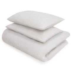 Housse de couette en coton délavé ‐ 240 x 220 cm, Rayé