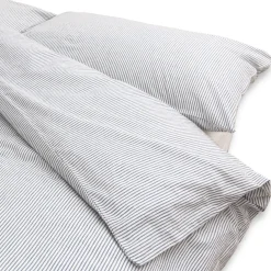 Housse de couette en coton délavé ‐ 240 x 220 cm, Rayé