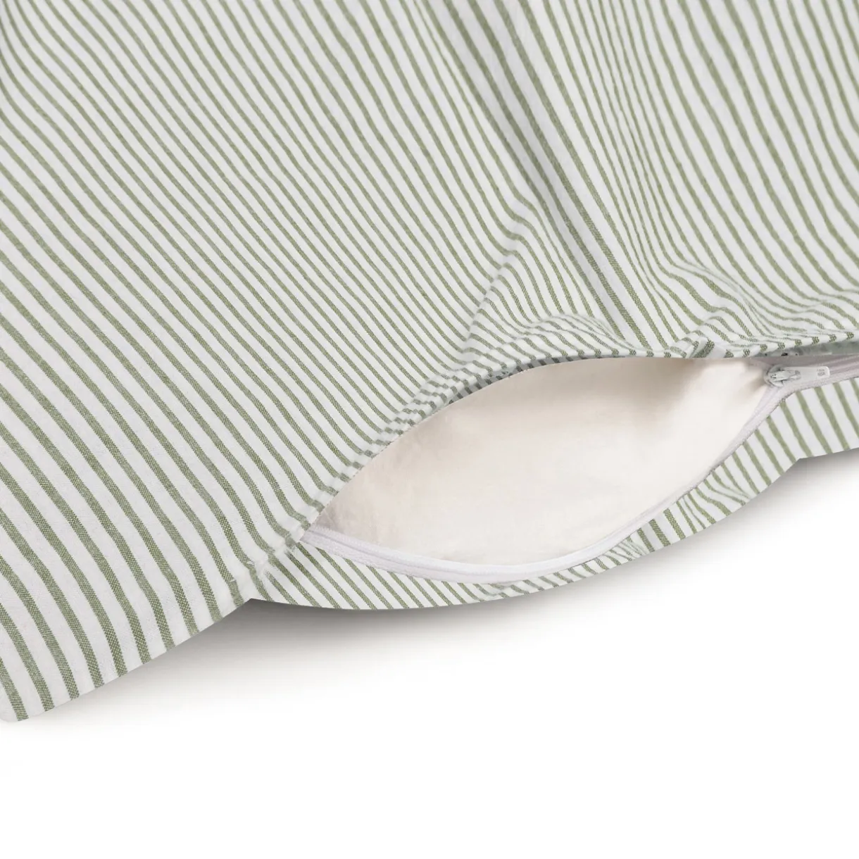 Housse de couette en coton délavé ‐ 210 x 210 cm, Rayé