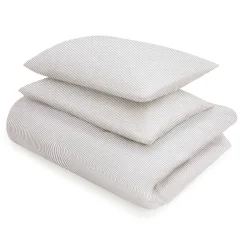 Housse de couette en coton délavé ‐ 150 x 210 cm, Rayé