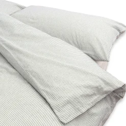 Housse de couette en coton délavé ‐ 150 x 210 cm, Rayé