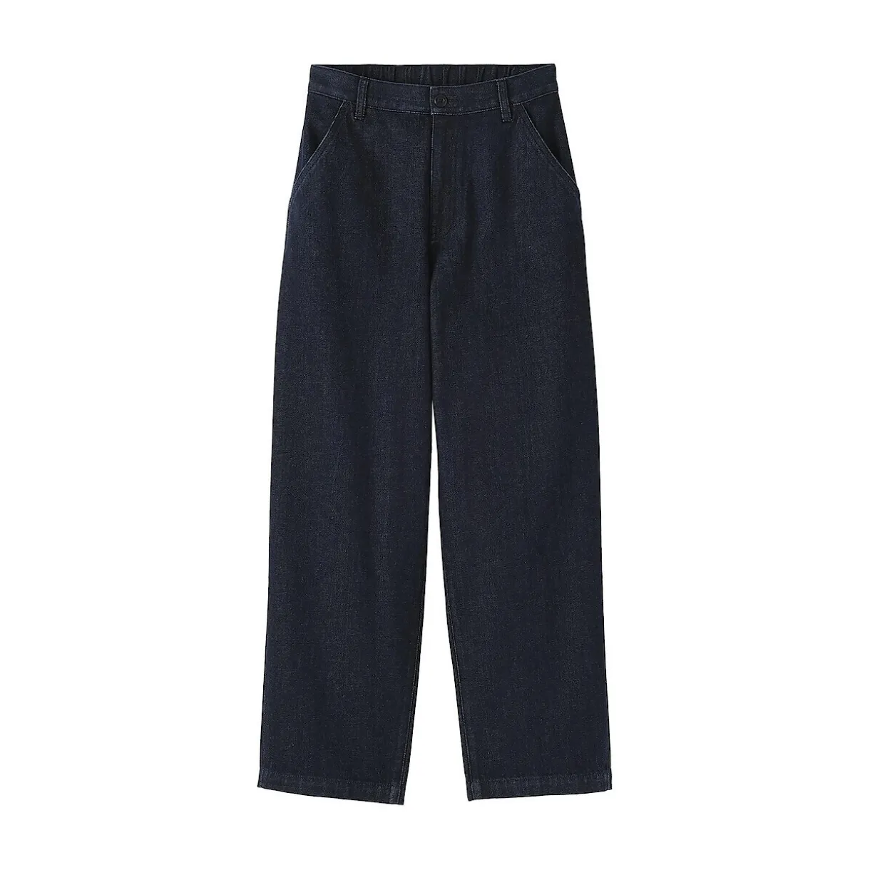 Jean denim coupe large en kapok mélangé pour femme
