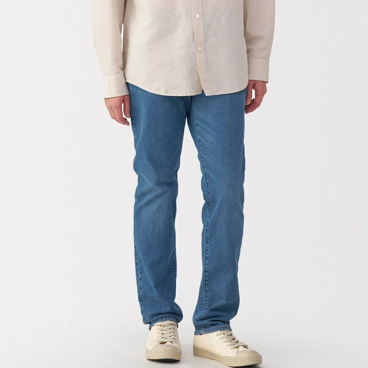Jean slim en denim extensible pour homme ‐ Indigo