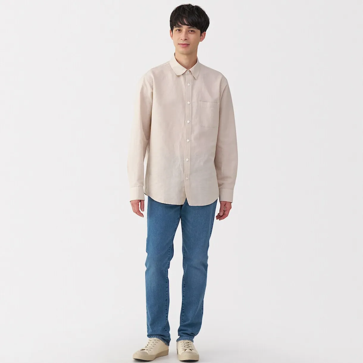 Jean slim en denim extensible pour homme ‐ Indigo