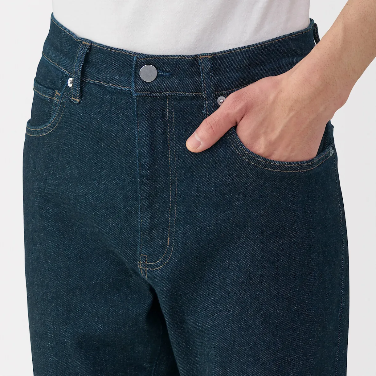Jean slim en denim extensible pour homme ‐ Indigo