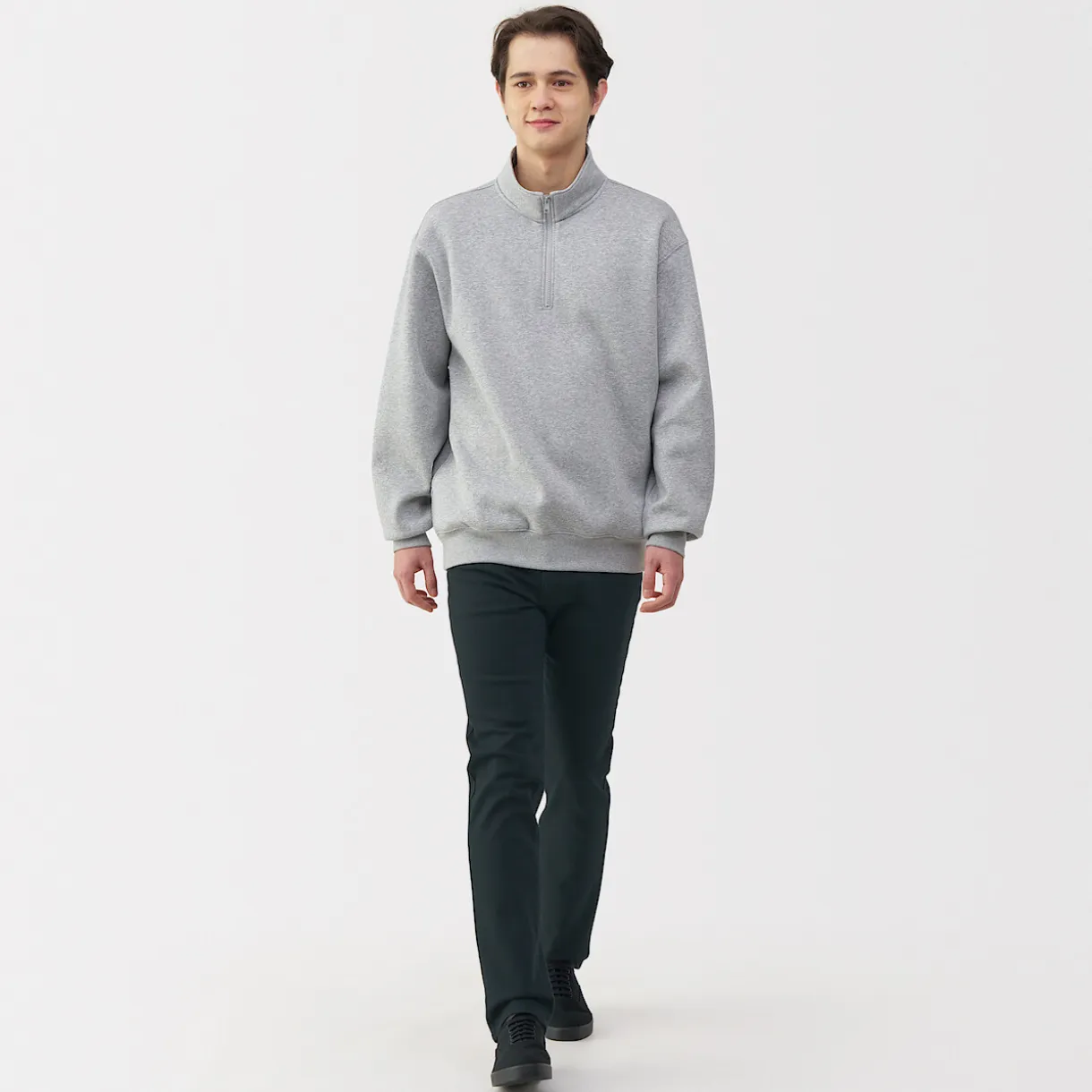 Jean slim en denim extensible pour homme ‐ Noir