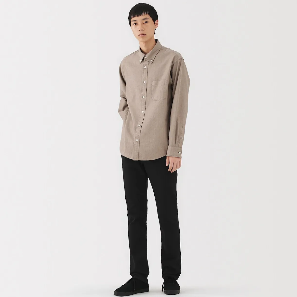 Jean slim en denim extensible pour homme ‐ Noir