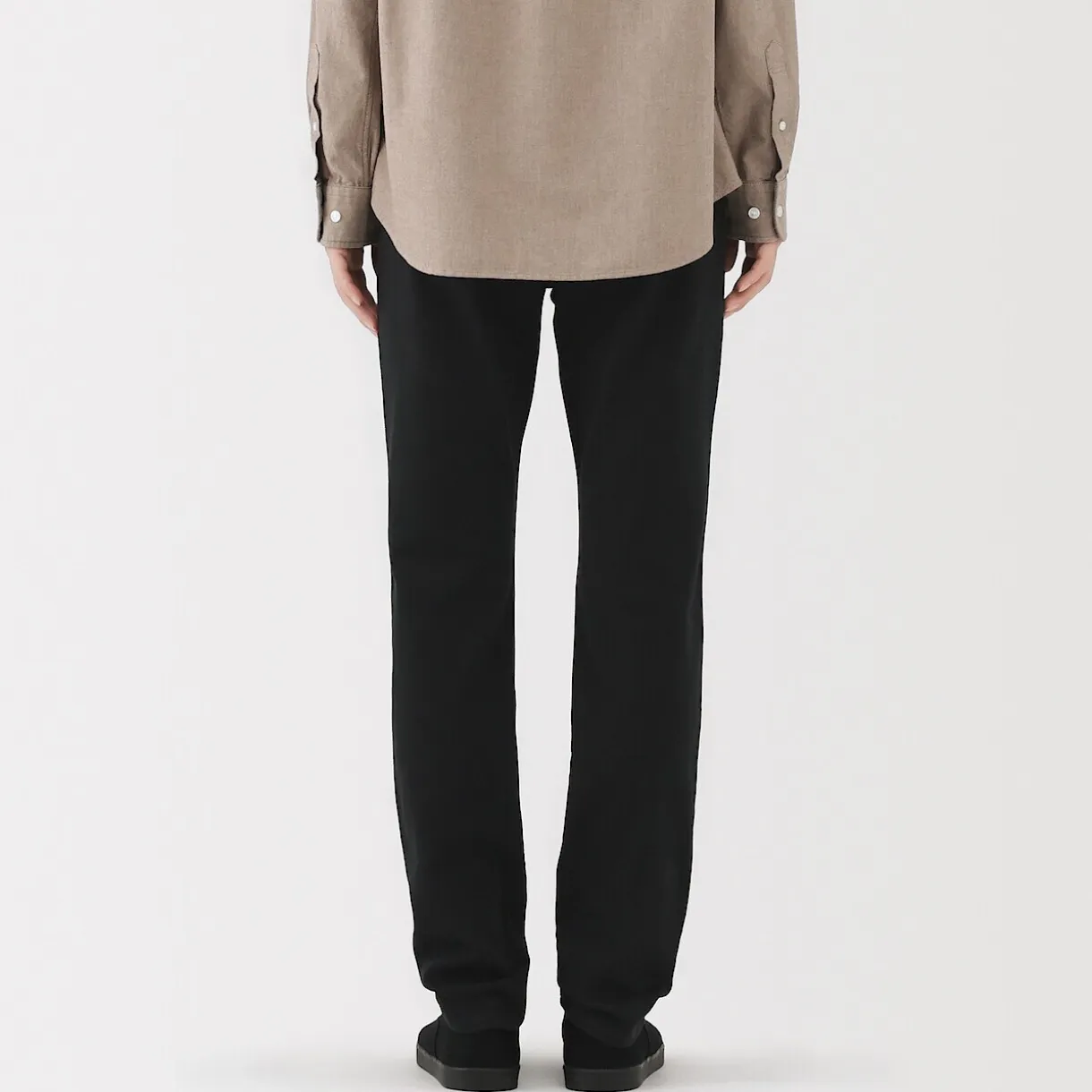 Jean slim en denim extensible pour homme ‐ Noir