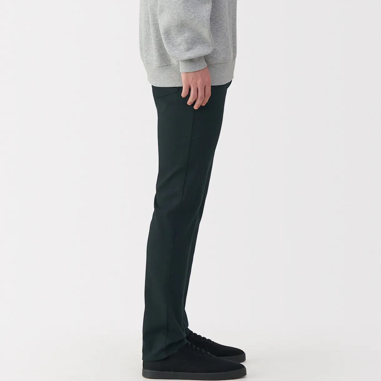 Jean slim en denim extensible pour homme ‐ Noir
