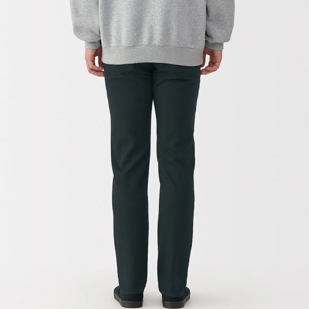 Jean slim en denim extensible pour homme ‐ Noir