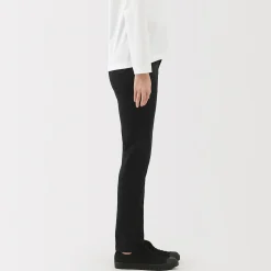 Jean slim en denim stretch pour femme ‐ Noir