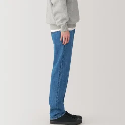 Jeans à Jambe Droite en Mélange de Kapok pour homme