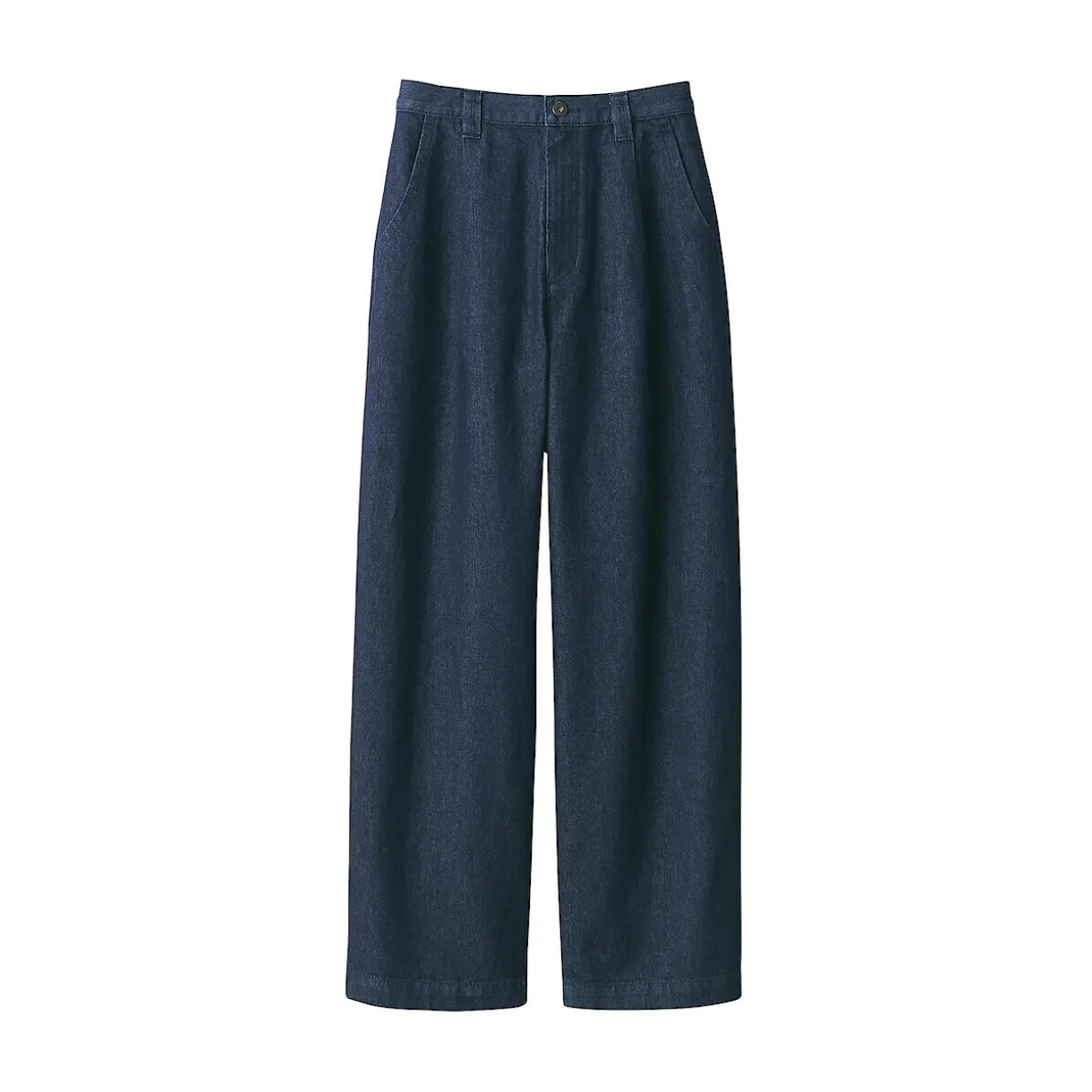 Jeans en washi et denim pour femme ‐ Bleu marine foncé