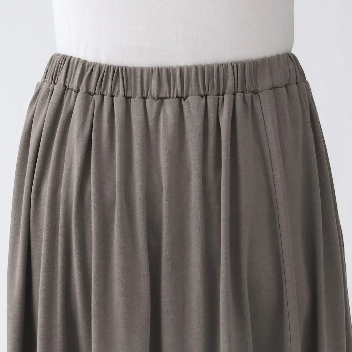 Jupe midaxi froncée en jersey de mélange de Lyocell pour femme