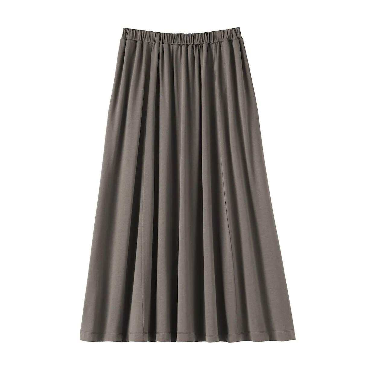 Jupe midaxi froncée en jersey de mélange de Lyocell pour femme