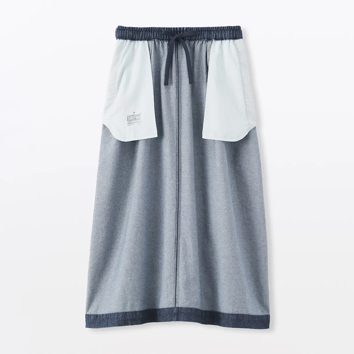 Jupe midi confort en denim délavé pour femme