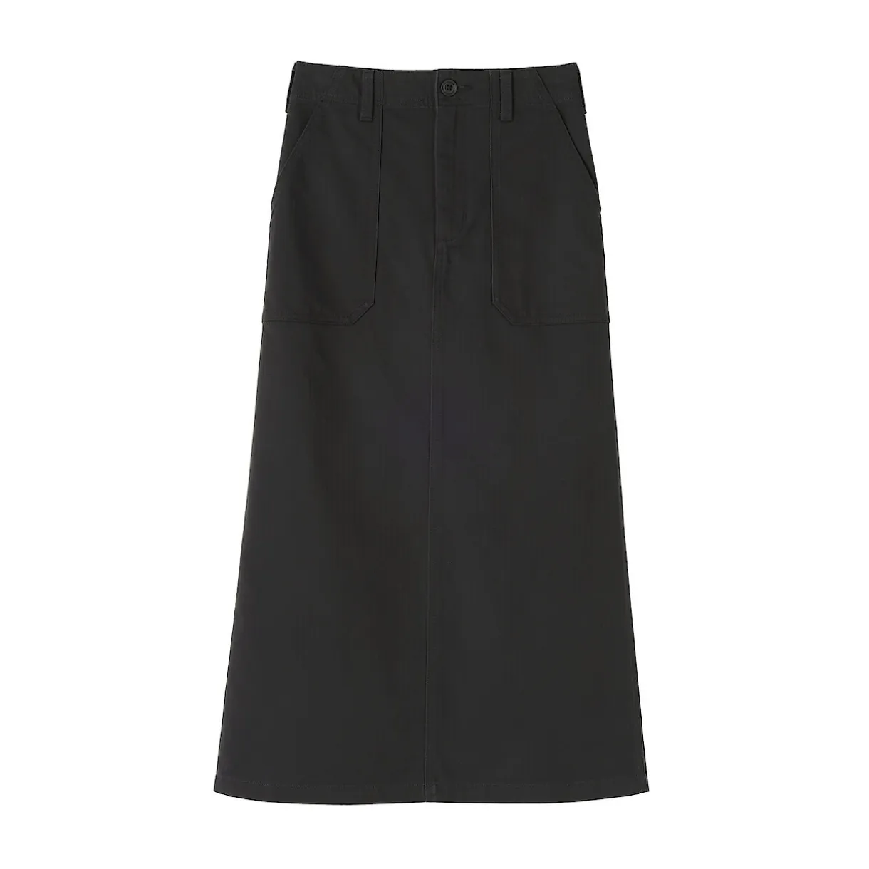 Jupe midi coupe droite avec motif de chevrons et en coton pour femme