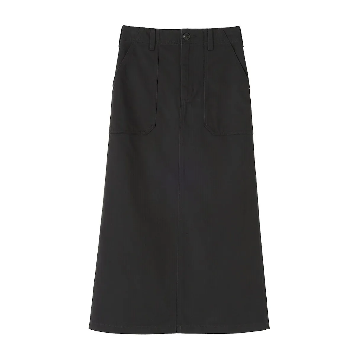 Jupe midi coupe droite avec motif de chevrons et en coton pour femme