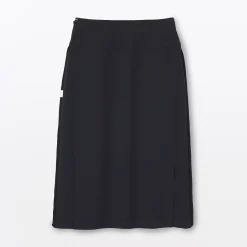 Jupe midi plissée en sergé de polyester pour femme