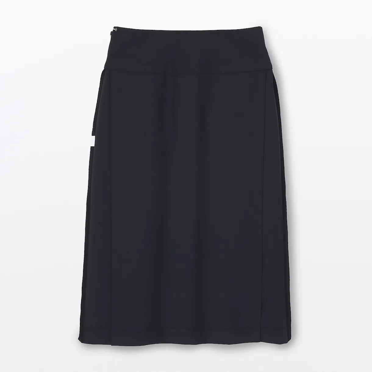 Jupe midi plissée en sergé de polyester pour femme