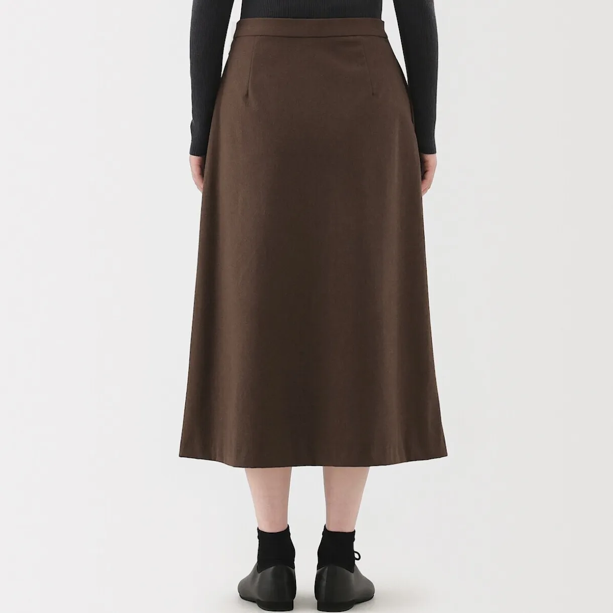 Jupe évasée en stretch brossé pour femme