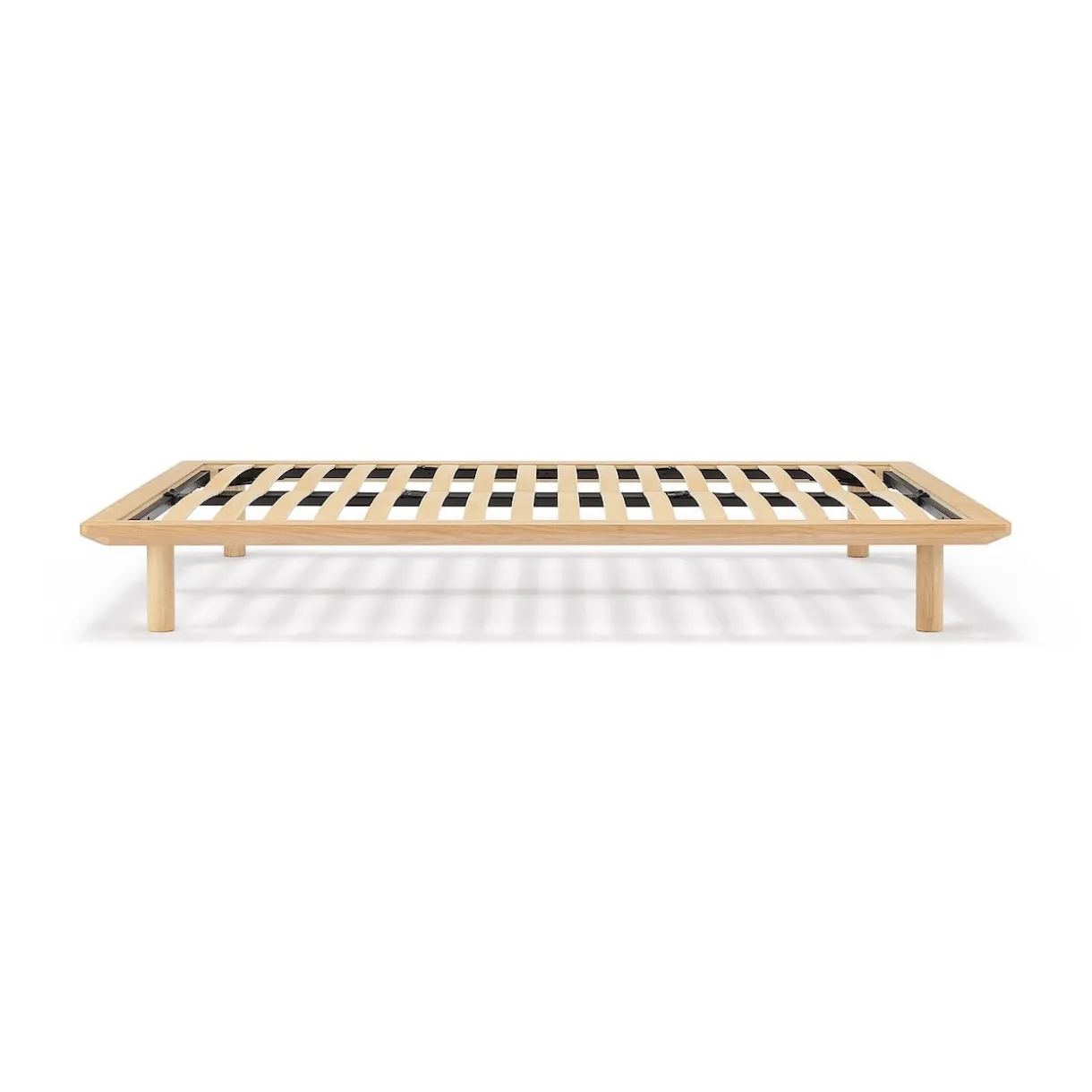 Lit plateforme double en chêne